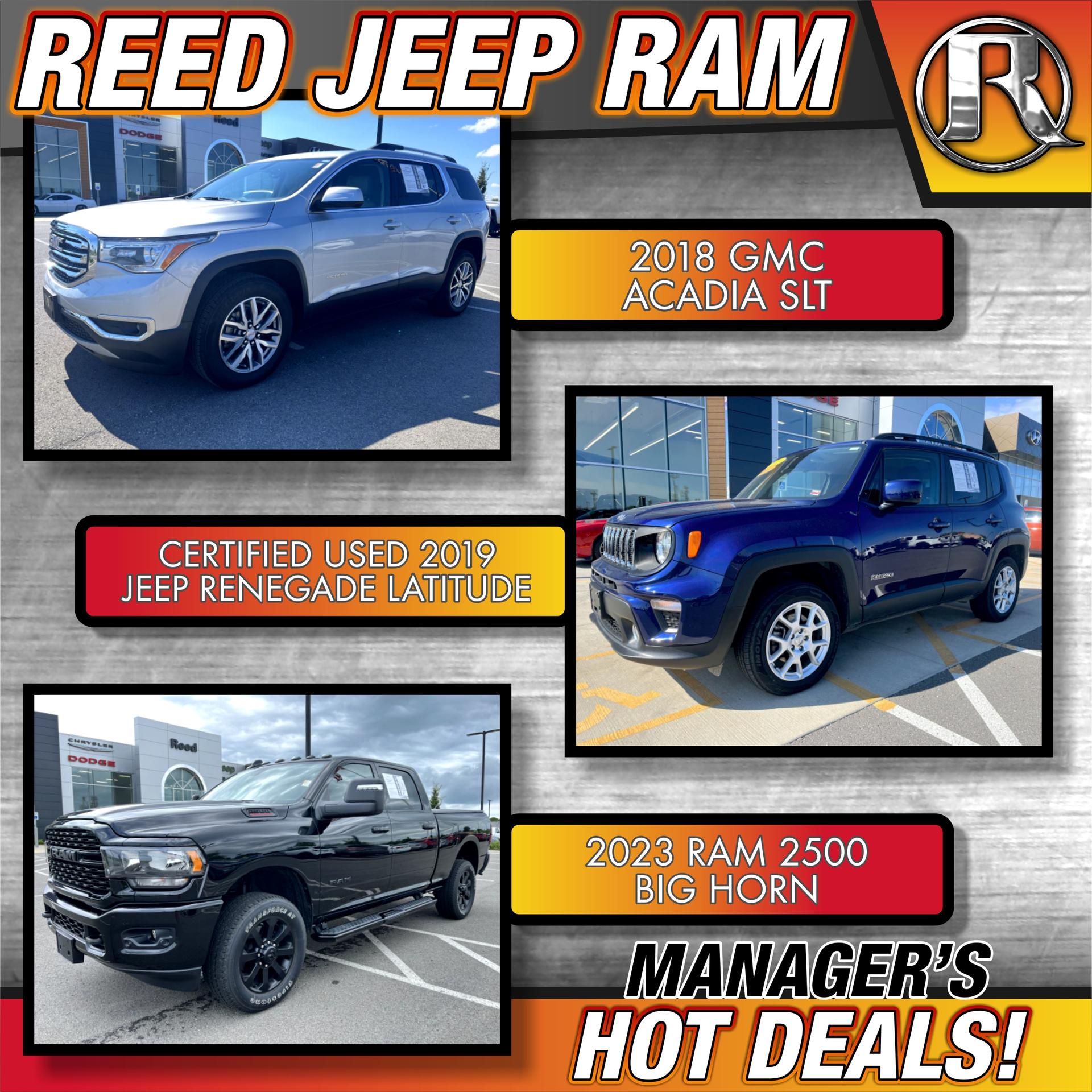 October Managers Hot Deals Reed Jeep RAM